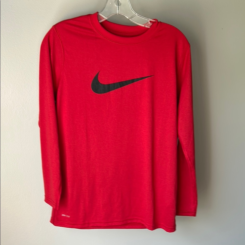 NWT Nike Red Crew Neck Long Sleeve Top